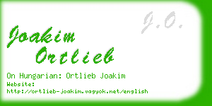 joakim ortlieb business card